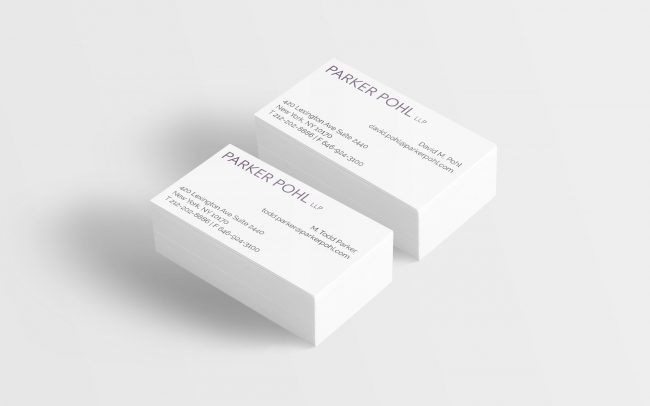 Parker Pohl LLP Business Cards